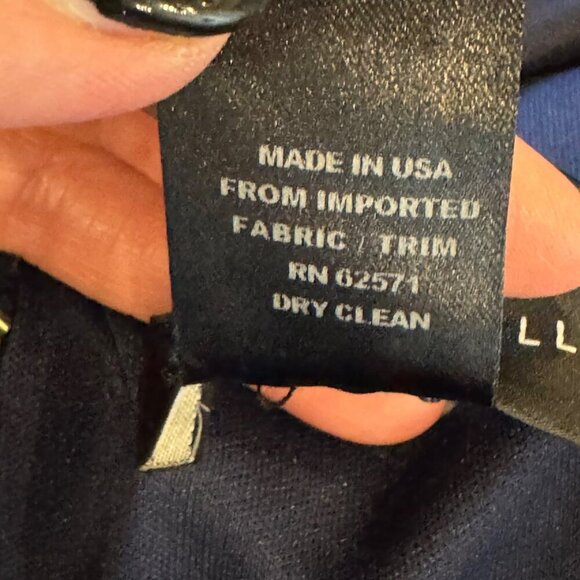 Slate & Willow Dress Women Medium Navy Blue Scuba Knit Pleated Party Fla… - Picture 12 of 12